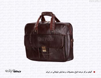 کیف چرمی تک قفله دو دسته کیف مهندسی و چرم مصنوعی کیف سمیناری چرمی هدایای تبلیغاتی