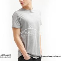 چاپ تی شرت ملانژ یقه گرد مردانه